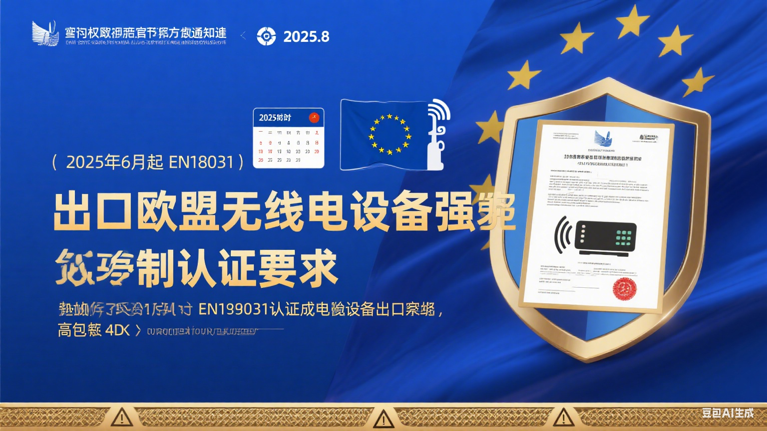 欧盟新规！2025年8月起，EN18031认证成无线电设备出口必备